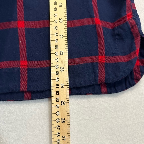 Crewcuts Girls Plaid Dress Navy Red Long Sleeve Size 5 - Picture 4 of 7